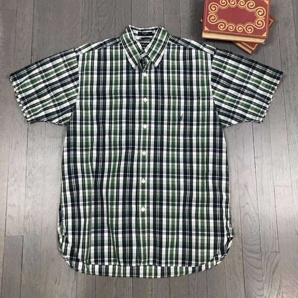 Nautica Other - Nautica Green Plaid Short Sleeve Button Down Shirt